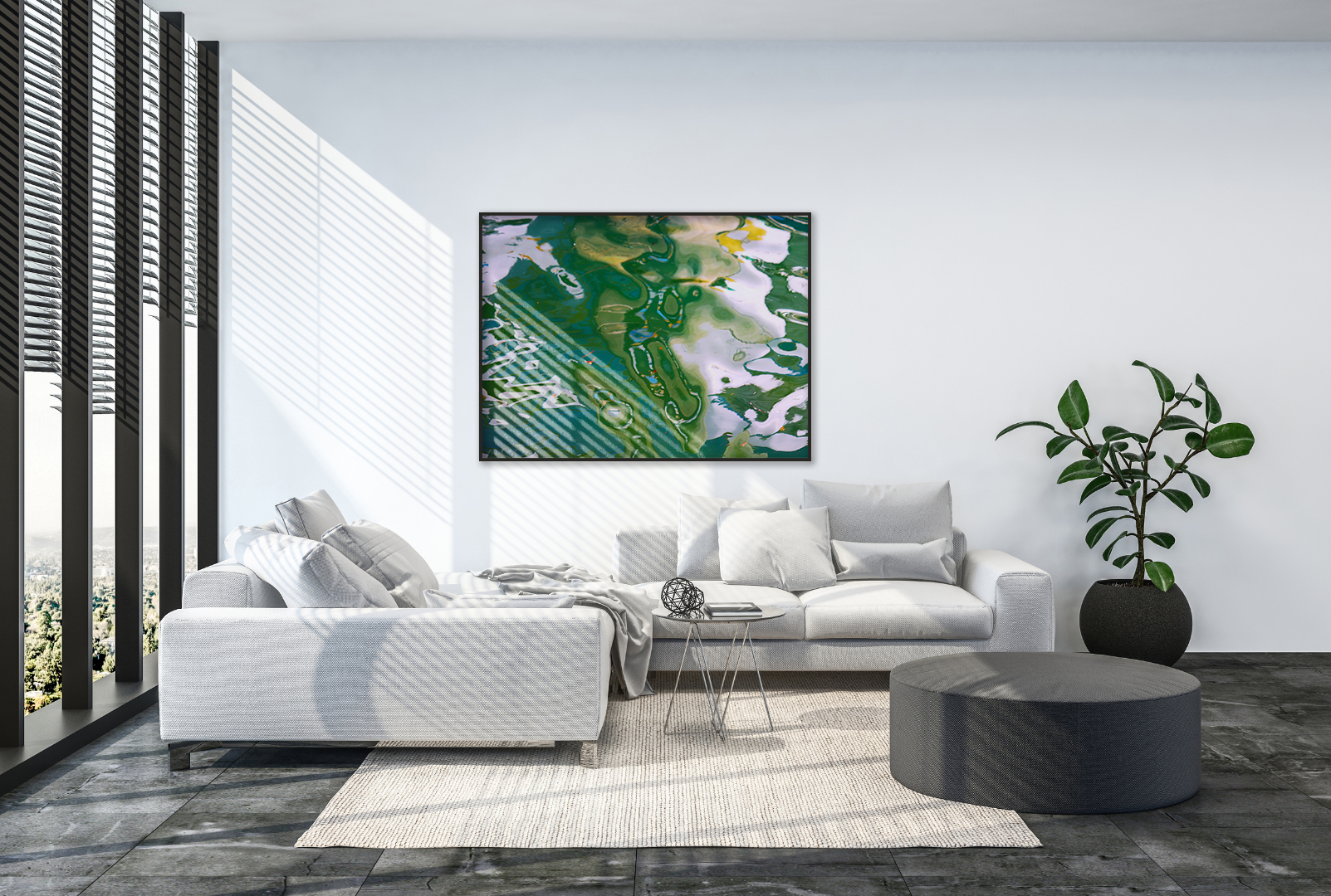 Lagoon Glow original abstract contextualised office art modern decor photo print by Blair Montague Drake